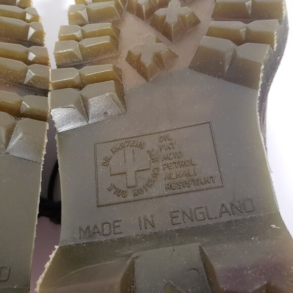 Doc Martens Junior 3989 YELLOW STITCH‎ SMOOTH LEATHER BROGUE SHOES - Size 4 - Picture 8 of 9